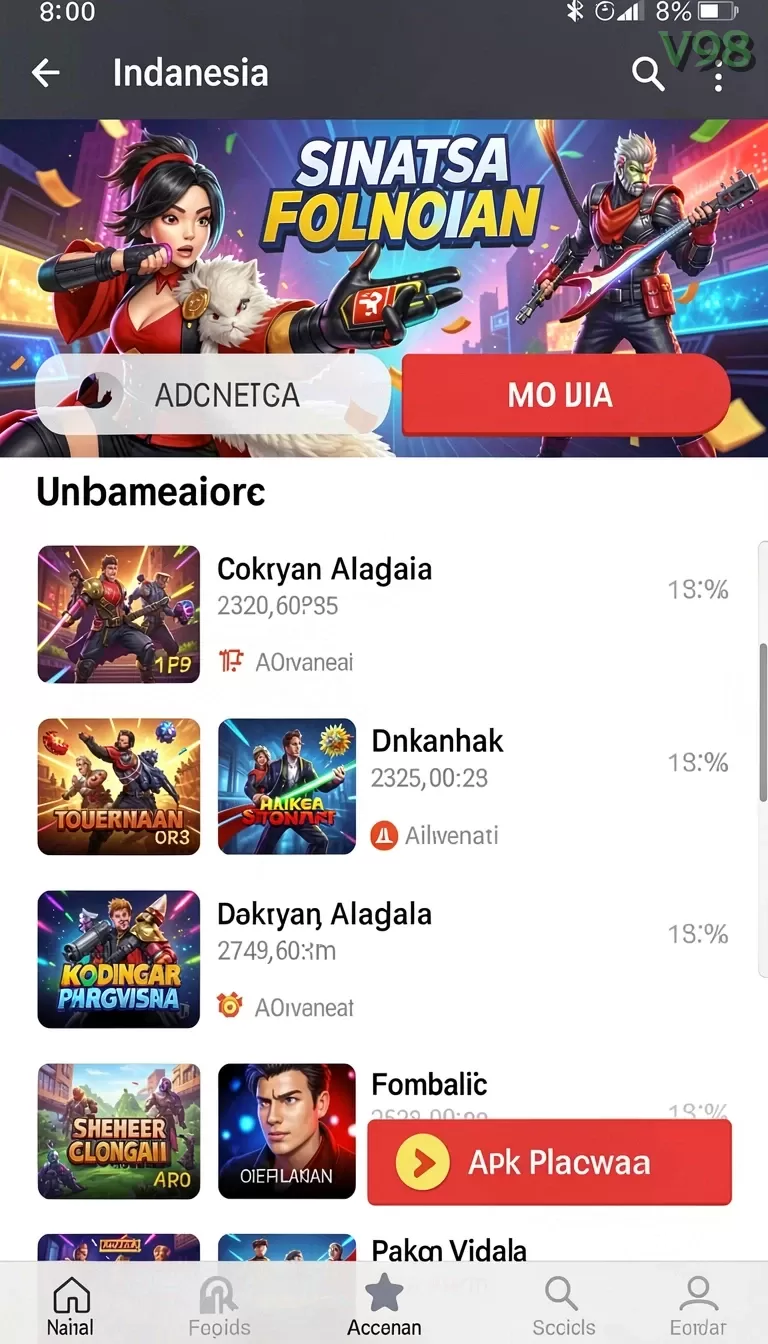Cuplikan layar 789RP — aktivitas