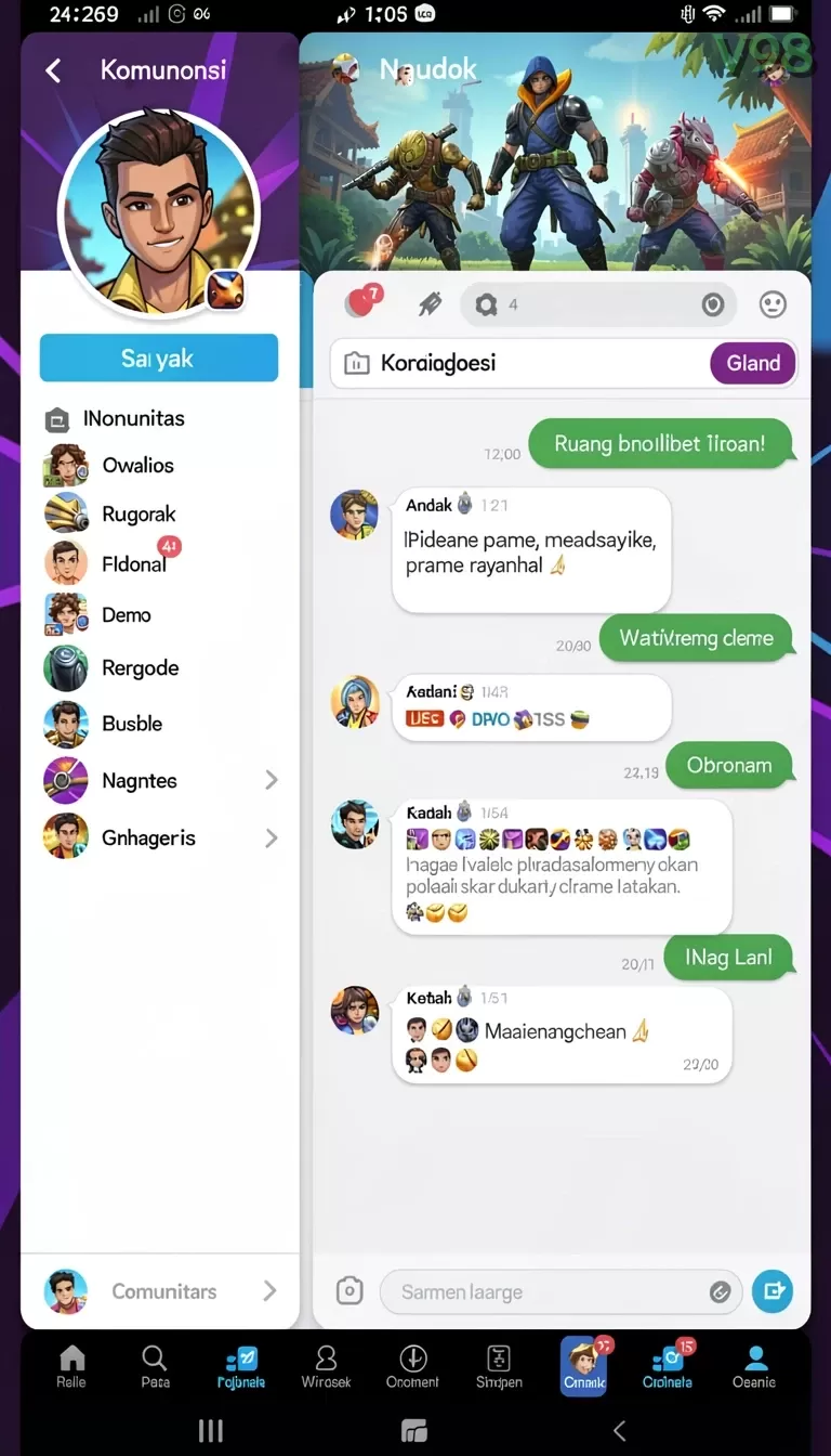 Cuplikan layar VIP802 — aktivitas