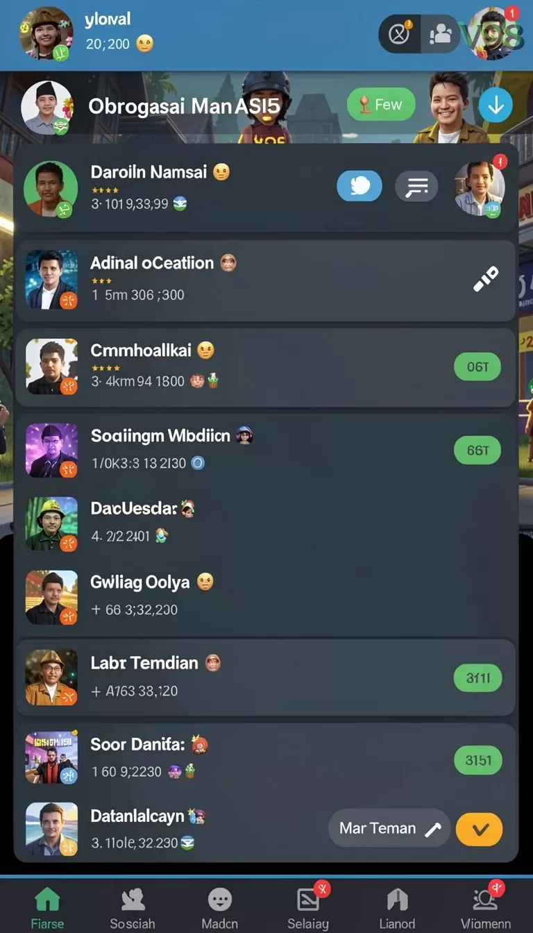 Cuplikan layar VIP802 — pengaturan akun